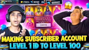 Making My Little Subscriber Level 1 Noob Id To Pro 💎😍 - Gifting 20000 Diamonds - Garena Free Fire