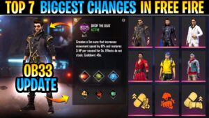 TOP 7 CHANGES IN FREE FIRE AFTER OB33 UPDATE 😱⚡ || GARENA FREE FIRE OB33 UPDATE FULL DETAILS PART 2