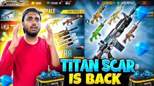 Titan Scar is back ? 😱 With Rare Bundles 😱 My Brother Challenge me 😱 - Garena Free Fire