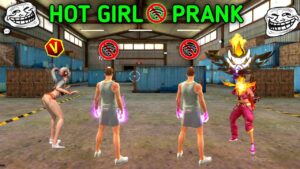 2 Cute Girl Show Me Emote // Lone Wolf - No Internet Prank 🤣 Garena Free Fire 🔥