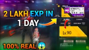 2 lakh exp in 1 day🤯🔥|| Garena Free Fire glitch 😥 Unlimited Exp In free fire | 99 Level In 1 day