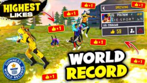 60 Likes in One Match😎 World Record🔥 Highest Likes Ever in Free Fire History || Garena Free Fire