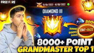 8000 + Point Grandmaster Top 1😨😱Rank Push Game Play - Garena Free Fire