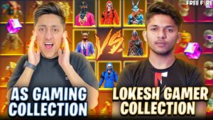 As Gaming Vs Lokesh Gamer Richest Collection War 😍 - Garena Free Fire