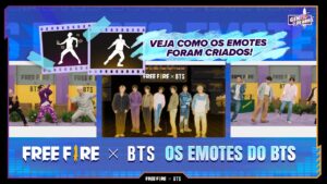 BTS CRIANDO EMOTES DO FREE FIRE! Colaboração global - Free Fire x BTS: O Show