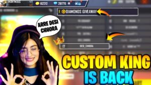 CUSTOM KING IS BACK🔥 | GIRL YOUTUBER❤️ CUSTOM WINNER | DESI CHHORA_YT - GARENA FREEFIRE