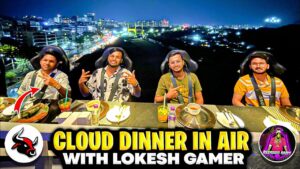 Cloud Dinner In Air 😱 Biggest Fan Meetup In Hyderabad With Lokesh Gamer 🔥 - Garena Free Fire