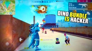 Dinosaur Bundle Playing Free Fire On Factory Roof And Becomes Hacker - Garena Free Fire || PK GAMERS