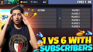 For Last Time 1 Vs 6 Subscribers😨😱- Garena Free Fire