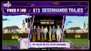 Free Fire X BTS: O Show  - Desenhando trajes!
