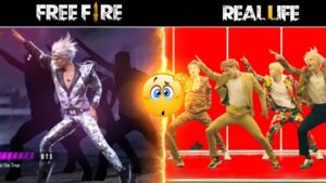 Free Fire X BTS Real Life Emote || Garena Free Fire