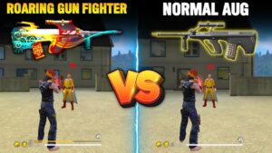 NEW ROARING GUNFIGHTER AUG SKIN ABILITY TEST - GARENA FREE FIRE