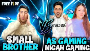Small Brother Vs As Gaming And Nigah Gaming🤣😱1 Vs 2 - Garena Free Fire