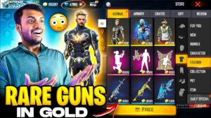 Rare Items In Gold 😱 All Characters Emotes In Gold 😍 -  Garena Free Fire