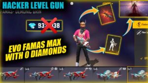 EVO FAMAS MAX WITH 0 DIAMONDS 💥 HACKER LEVEL GUN 💥 GARENA FREE FIRE MAX | DEMONIC GRIN FAMAS