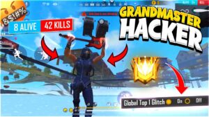 GRANDMASTER TOP 1 EXPOSED 🥵 || Glitch User Hacker || Garena Free Fire