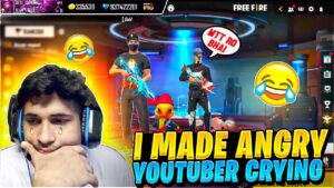 I MADE ANGRY 🤬 YOUTUBER CRYING 😂🤣 | CRYING REACTION BY HIM🤣 - GARENA FREEFIRE