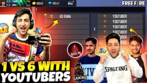 India’s 6 Biggest YouTuber Vs Me😨😂 - Garena Free Fire
