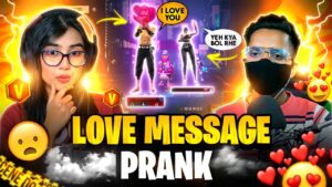 LOVE MESSAGE PRANK ON V BADGE YOUTUBER 😍😍 || GARENA FREE FIRE