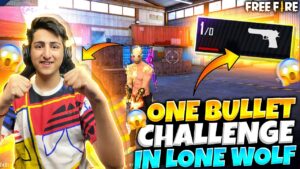 One Bullet Challenge In Solo Lone Wole😨🤣- Garena Free Fire