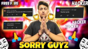 Sorry Guyz For Using Hack In Free Fire Quit YouTube😢😔- Garena Free Fire