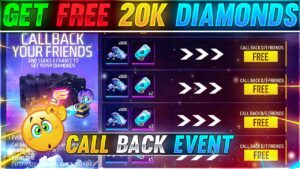 100% Working Trick To Get 20K Diamonds 🔥 New Event Garena Free Fire Call Back Event😍🔥