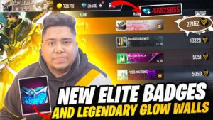 BUYING UNLIMITED BADGES AND NEW LEGENDARY GLOW WALLS - GARENA FREE FIRE
