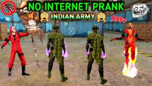 Indian Army Prank - Captain Markhor vs Red Criminal || No Internet Prank - Garena Free Fire 🔥