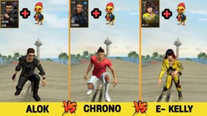 ALOK VS CHRONO VS KELLY SPEED TEST FREE - GARENA FREE FIRE