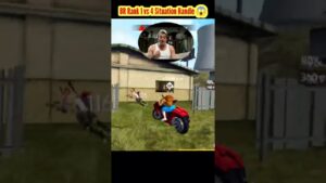 BR Rank 1 vs 4 situation Handle 😱🤗😍 Garena Free fire 🔥|| #shorts || para SAMSUNG A3,A5,A6,A7,J2,J5,J