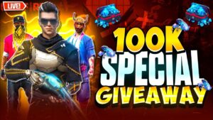 FREE FIRE 5th ANNIVERSARY || 100K SPECIAL MEGA GIVEWAY || GARENA FREE FIRE LIVE