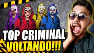 🔥 FREE FIRE AO VIVO🔥DONO DA GARENA PEGANDO O TOP CRIMINAL 🔥DONO DA GARENA JOGANDO COM OS INSCRITOS