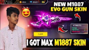 Finally I Got New M1887 Evo Gun Skin & Max Level Upgrade lvl-7 Garena Free Fire#tamil#ajjeffy