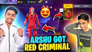Gifting Arshu New Neon Criminal 😱 Free Fire Anniversary Gift Red Criminal - Garena Free Fire