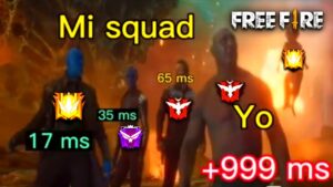 MI PING EN FREE FIRE JUGANDO EN ESCUADRA CONTRA EL DE MIS AMIGOS #freefire