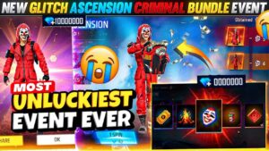 NEW GLITCH ASCENSION EVENT FREE FIRE | FREE FIRE NEW RED CRIMINAL EVENT | RED CRIMINAL RETURN |