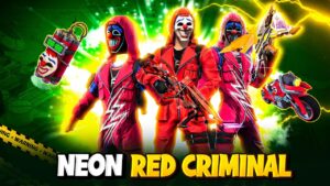 RED CRIMINAL IS Back!😱 NEON CRIMINAL BUNDLE GAMEPLAY - BADGE99 -GARENA FREE FIRE