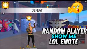 Random Player show me LOL Emote🤬Garena free fire MAX #shorts #freefire #viral