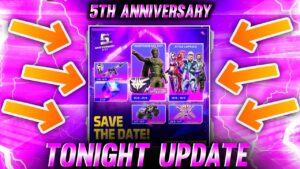 TONIGHT UPDATE + 5TH ANNIVERSARY TIME🥳 -Garena Free Fire