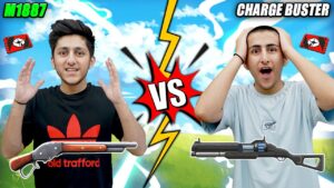 M1887 Vs Charge Buster ( Blue Custom Room ) Best Clash Squad 1 Vs 1 With Brother - Garena Free Fire