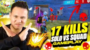 Solo Vs Squad 17 Kills Gameplay with My Original Navy Shade Bundle 😍 Tonde Gamer - Garena Free Fire