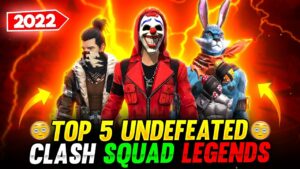 TOP 5 UNDEFEATED CLASH SQUAD CUSTOM LEGENDS 😱 2022  - Garena Free Fire