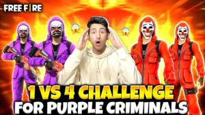 2 Red Criminal And 2 Green Criminal Challenge Me For Purple Criminal - Garena Free Fire