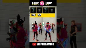 CHIP VS WITHOUT CHIP 😱 DAMAGE TEST 🤯 GARENA FREE FIRE #shorts #freefireshorts #freefire #ffshorts