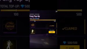 FANG TOP-UP EVENT COMPLETED ✅ || GARENA FREE FIRE #shorts #dmarmy