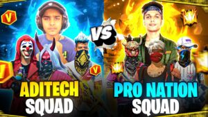 Pro Nation Vs Aditech Squad 🤯 - Intense Battle Must Watch!! 🔥 - Garena Free Fire