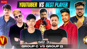 Youtubers vs Best Players | Group B vs C - Garena Free Fire #classyfreefire  #nonstopgaming