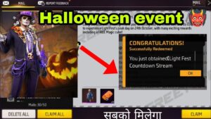 free fire new Halloween event | redeem code today | garena free fire