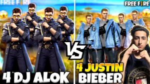 1 Dj Alok Vs 4 Justin Bieber Who will win The Challenge - Garena Free Fire