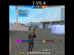 1 VS 4 in clash squad ranked in Garena free fire #short